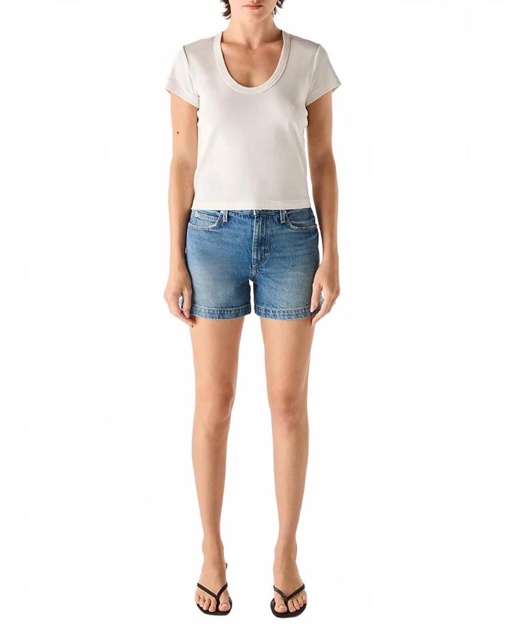 NEW AMO frankie denim short in cascade